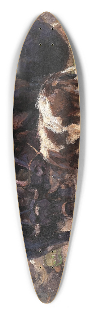 Heinrich Von Zgel - A Shepherd with Cows near a Watering Place 39.3 inch art pintail longboard deck