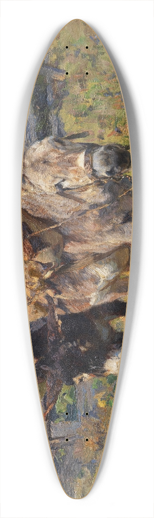 Heinrich Von Zgel - Zwei Esel 39.3 inch art pintail longboard deck