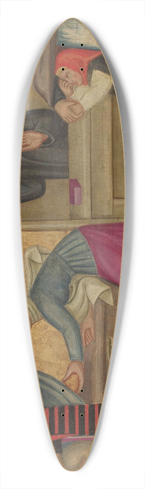 Helena Schrammwna - At a market 39.3 inch art pintail longboard deck