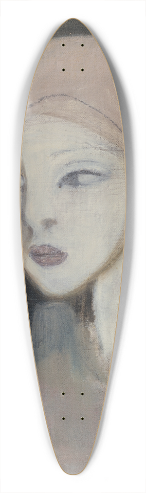 Helene Schjerfbeck - Girl from the Islands 39.3 inch art pintail longboard deck