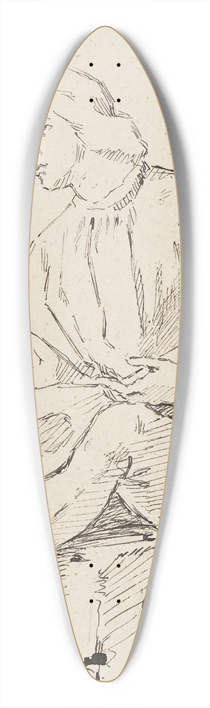 Helene Schjerfbeck - Luutunsoittaja, Thomas Couturen mukaan 39.3 inch art pintail longboard deck