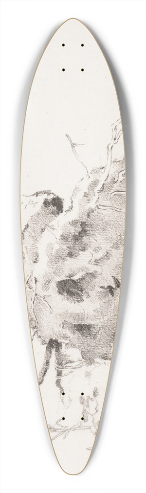 Helene Schjerfbeck - Puun juurakko 39.3 inch art pintail longboard deck