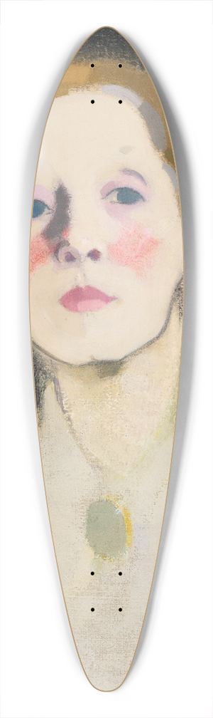 Helene Schjerfbeck - Self-Portrait, Black Background 39.3 inch art pintail longboard deck