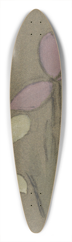 Helene Schjerfbeck - Small Lilies 39.3 inch art pintail longboard deck