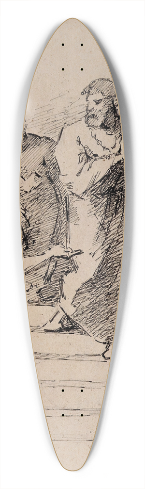 Helene Schjerfbeck - The Rich Man and Lazarus 39.3 inch art pintail longboard deck