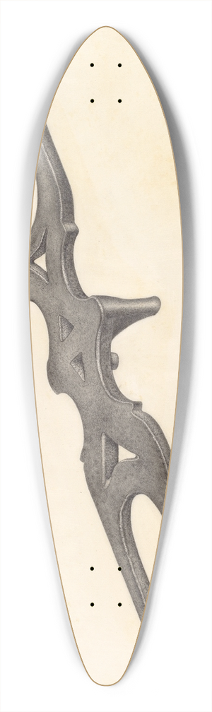 Helen Hobart - Bootjack 39.3 inch art pintail longboard deck