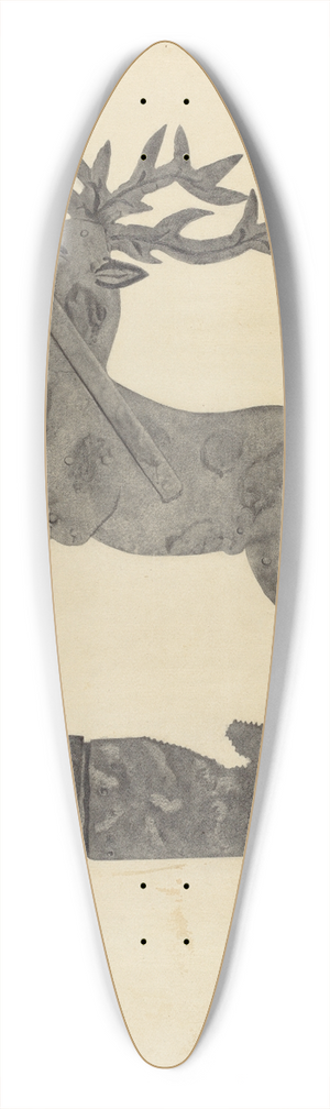 Helen Hobart - Deer Weather Vane 39.3 inch art pintail longboard deck