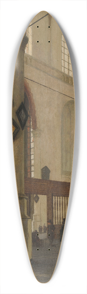 Hendrick Cornelisz. van Vliet - View of the Oude Kerk in Delft 39.3 inch art pintail longboard deck