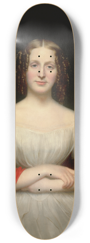 Charles Cromwell Ingham - Portrait Of Fidelia Marshall 8.25 inch art skate deck Charles Cromwell Ingham - Portrait Of Fidelia Marshall 8.25 inch art skate deck