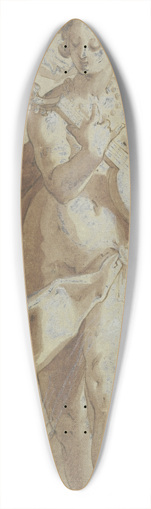 Hendrick Goltzius - The sense of hearing 39.3 inch art pintail longboard deck