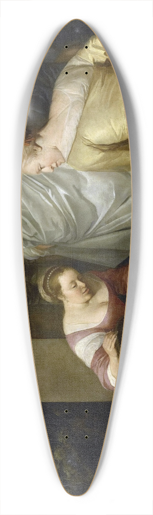 Hendrick Heerschop - Erichthonius Found By The Daughters of Cecrops 39.3 inch art pintail longboard deck