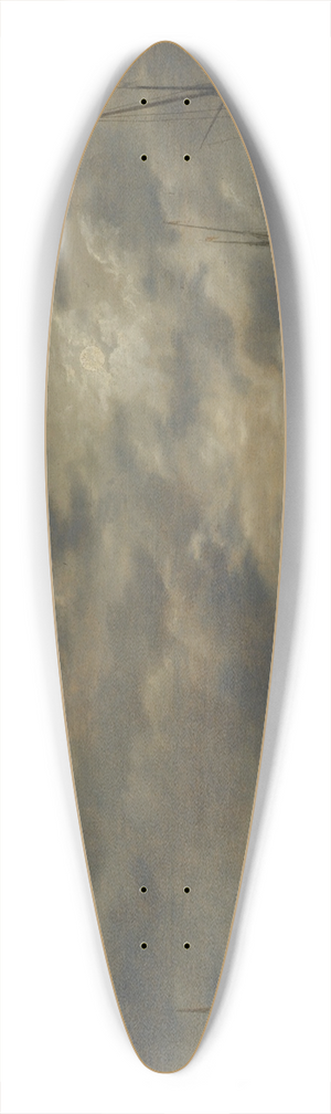 Hendrick Jacobsz. Dubbels - A Moonlit Coastal Landscape With Fishermen In The Foreground 39.3 inch art pintail longboard deck