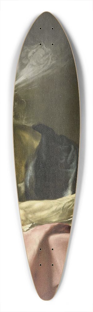 Hendrick van Someren - The Smoker Allegory of Transience 39.3 inch art pintail longboard deck