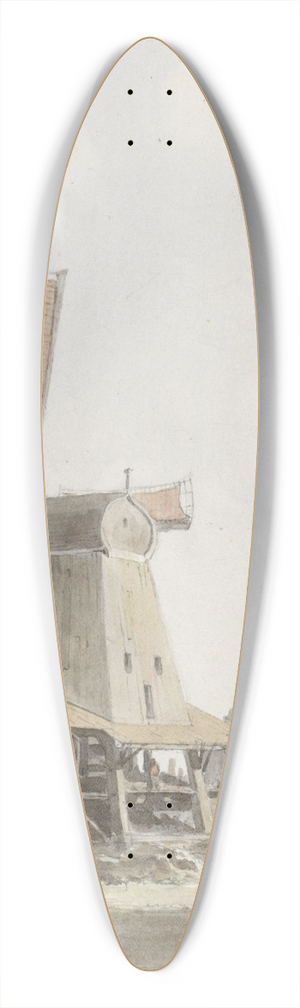Hendrik Abraham Klinkhamer - Houtzaagmolen 39.3 inch art pintail longboard deck