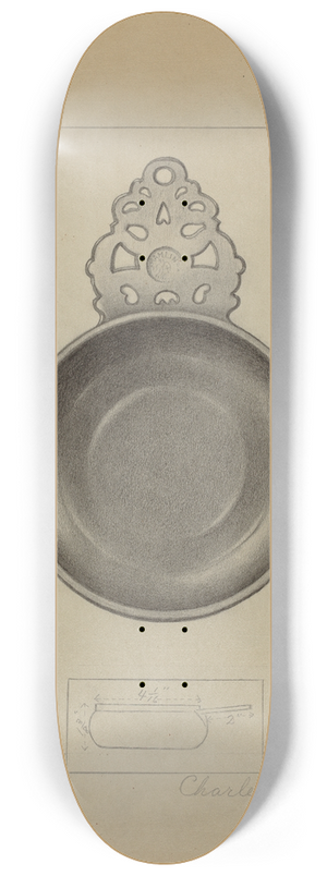 Charles Cullen - Pewter Porringer 8.25 inch art skate deck Charles Cullen - Pewter Porringer 8.25 inch art skate deck