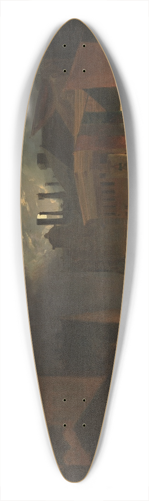 Hendrik Gerrit ten Cate - Kermis op de Botermarkt bij avond 39.3 inch art pintail longboard deck