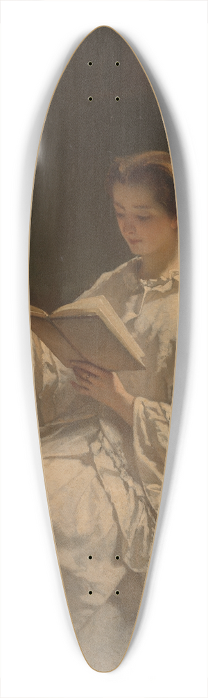Hendrik Jacobus Scholten - Morning reading 39.3 inch art pintail longboard deck