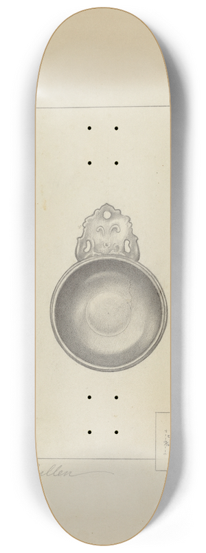 Charles Cullen - Pewter Porringer 8.25 inch art skate deck