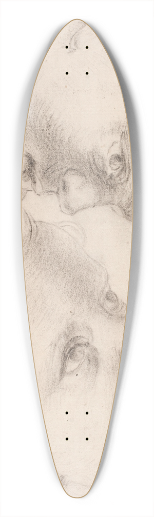 Hendrik Krock - To barnehoveder 39.3 inch art pintail longboard deck