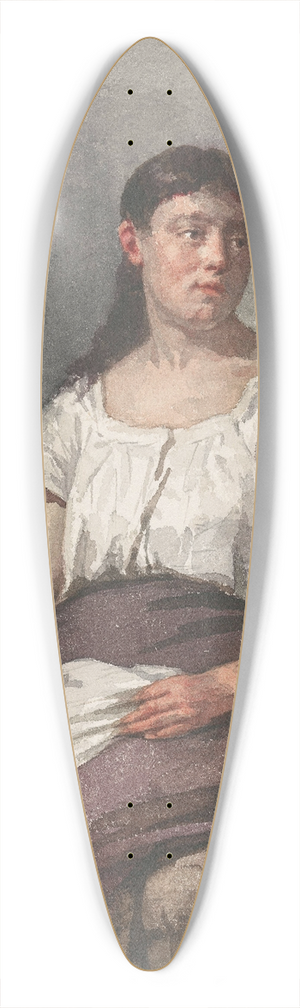 Hendrik Valkenburg - Zittend meisje 39.3 inch art pintail longboard deck