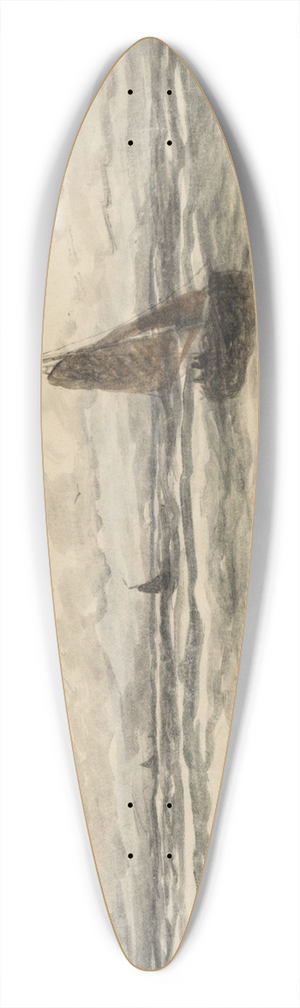 Hendrik Willem Mesdag - Bomschuiten op zee 39.3 inch art pintail longboard deck