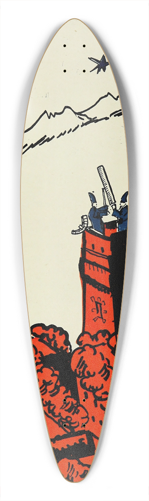 Hendrik Willem Van Loon - The Chaldeans 39.3 inch art pintail longboard deck