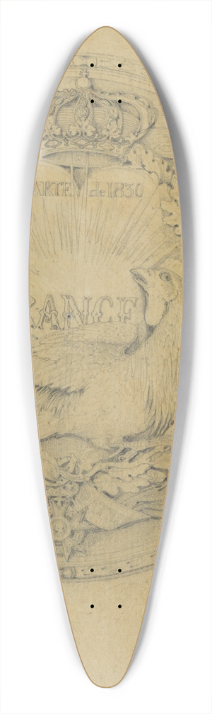 Henri-Baron de Triqueti - Design for the Medal to Commemorate the Charter of 1830 39.3 inch art pintail longboard deck