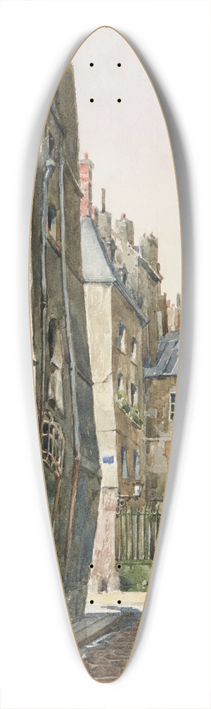 Henri Berthaut - La rue de Nevers. 39.3 inch art pintail longboard deck