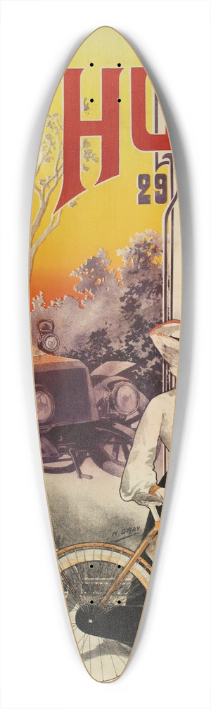 Henri Boulanger Gray - Hurtu 39.3 inch art pintail longboard deck