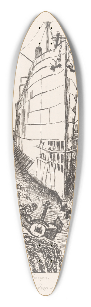Henri Braakensiek - Antwerpen 39.3 inch art pintail longboard deck