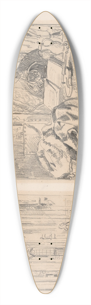 Henri de Braekeleer - Interior of a Church 39.3 inch art pintail longboard deck