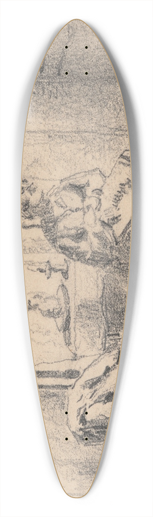 Henri de Braekeleer - The Seamstress 39.3 inch art pintail longboard deck