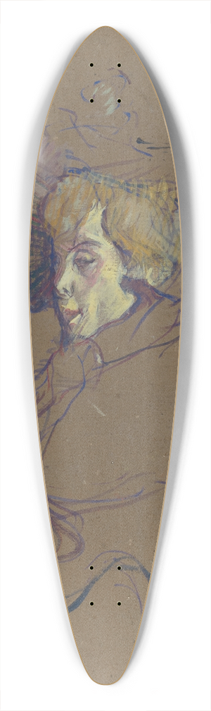 Henri de Toulouse-Lautrec - Jane Avril 39.3 inch art pintail longboard deck Henri de Toulouse-Lautrec - Jane Avril 39.3 inch art pintail longboard deck