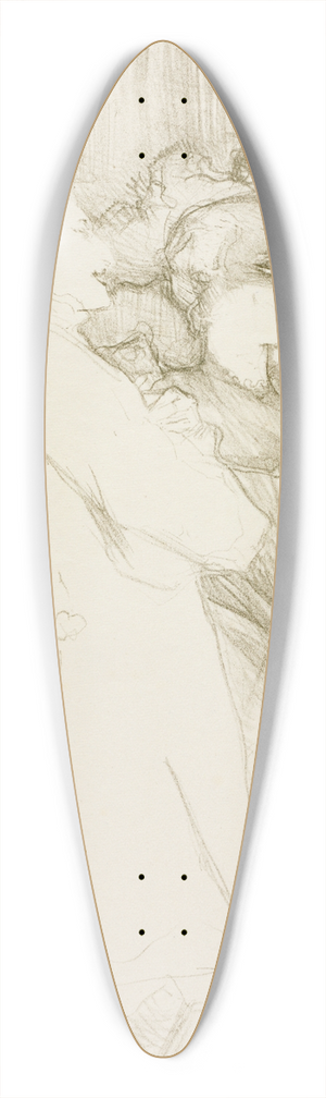 Henri de Toulouse-Lautrec - Lender and Auguez in The Song of Fortune 39.3 inch art pintail longboard deck
