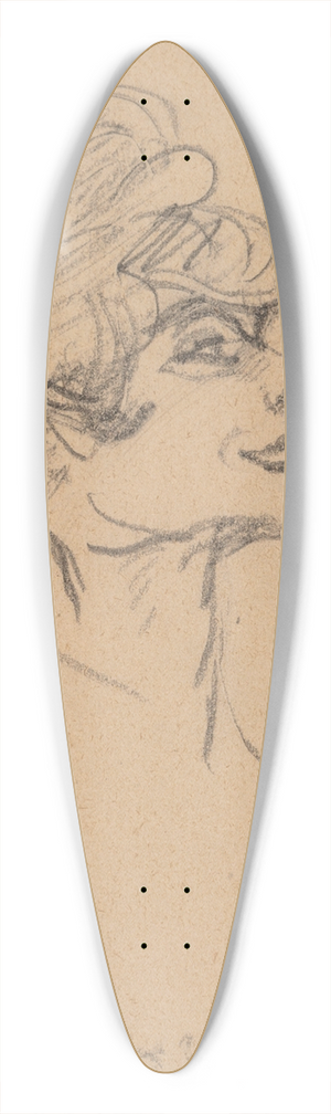 Henri de Toulouse-Lautrec - Mademoiselle Marthe Mellot dans La Gitane 39.3 inch art pintail longboard deck Henri de Toulouse-Lautrec - Mademoiselle Marthe Mellot dans La Gitane 39.3 inch art pintail longboard deck