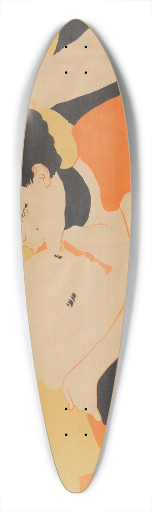 Henri de Toulouse-Lautrec - Reine de Joie 39.3 inch art pintail longboard deck Henri de Toulouse-Lautrec - Reine de Joie 39.3 inch art pintail longboard deck