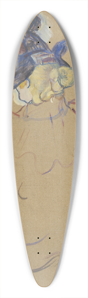 Henri de Toulouse-Lautrec - Seated Woman from Behind  Study for Au Moulin Rouge 39.3 inch art pintail longboard deck