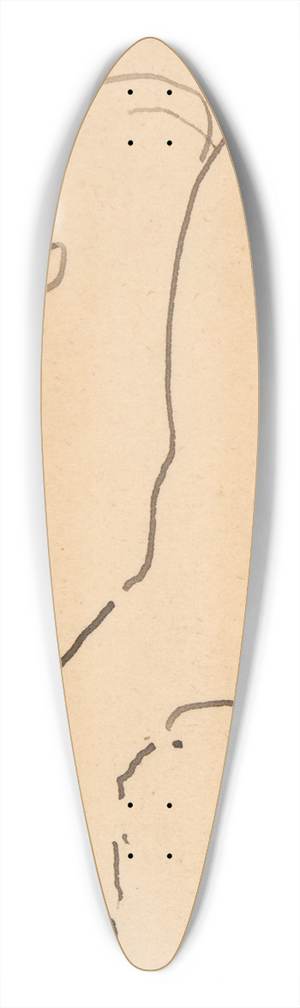 Henri de Toulouse-Lautrec - Two Dogs 39.3 inch art pintail longboard deck