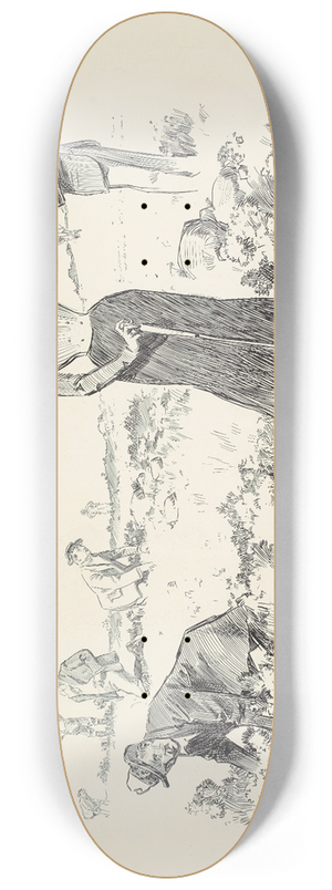 Charles Dana Gibson - Advice to caddies 8.25 inch art skate deck