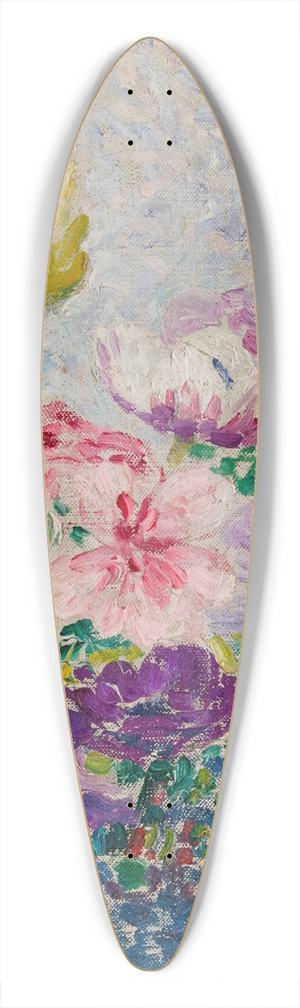 Henri-Edmond Cross - Bouquet de pavots etchrysanthmes 39.3 inch art pintail longboard deck