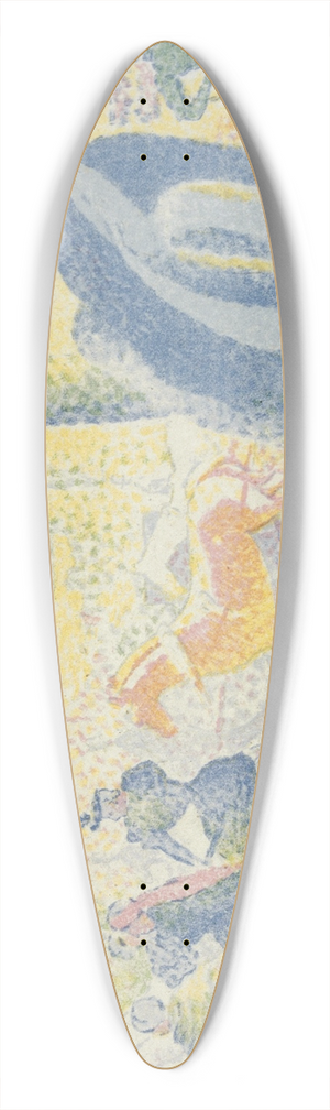 Henri-Edmond Cross - In The Champs Elyses 39.3 inch art pintail longboard deck