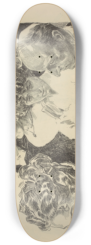 Charles Dana Gibson - A first night 8.25 inch art skate deck