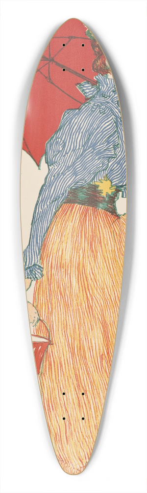 Henri Evenepoel - Au Square 39.3 inch art pintail longboard deck