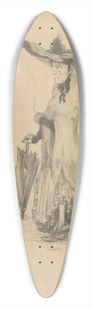 Henri Evenepoel - The Old Whore Madam 39.3 inch art pintail longboard deck