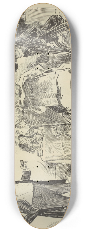 Charles Dana Gibson - After some years of waiting, Mr. Tagg at last appears in the society columns 8.25 inch art skate deck