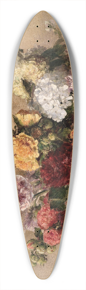 Henri Fantin-Latour - Malvenstrauss 39.3 inch art pintail longboard deck