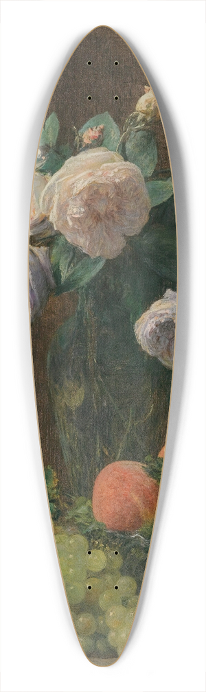 Henri Fantin-Latour - Nature Morte; Vase De Roses, Pches Et Raisins 39.3 inch art pintail longboard deck