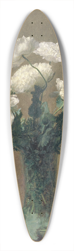 Henri Fantin-Latour - Poppies 39.3 inch art pintail longboard deck