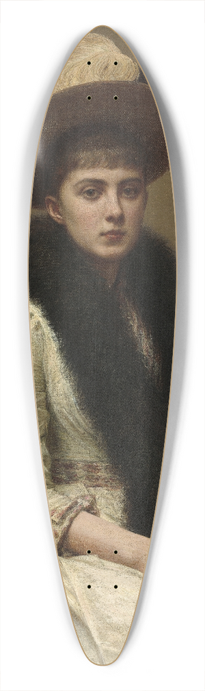 Henri Fantin-Latour - Portrait of Sonia 39.3 inch art pintail longboard deck