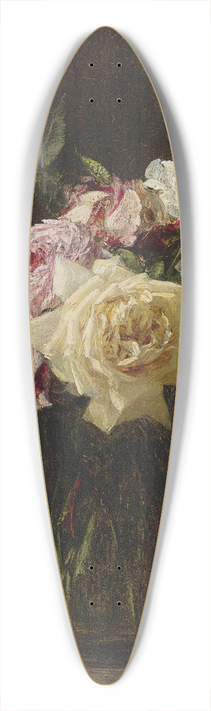 Henri Fantin-Latour - Roses 39.3 inch art pintail longboard deck